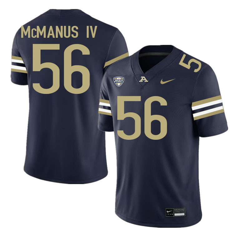 Kenneth McManus IV Akron Zips Jersey,University Of Akron #56 Kenneth McManus IV Jersey Youth-Navy